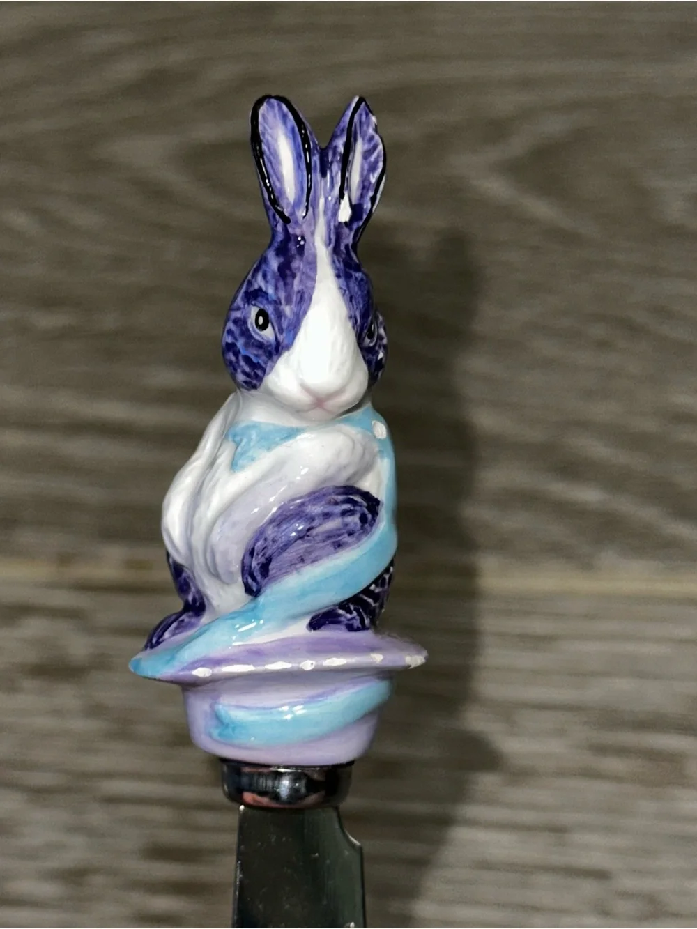 Easter Bunny Cheese Butter Spreaders Set/4 Basket Eggs Handles Stainless Steel